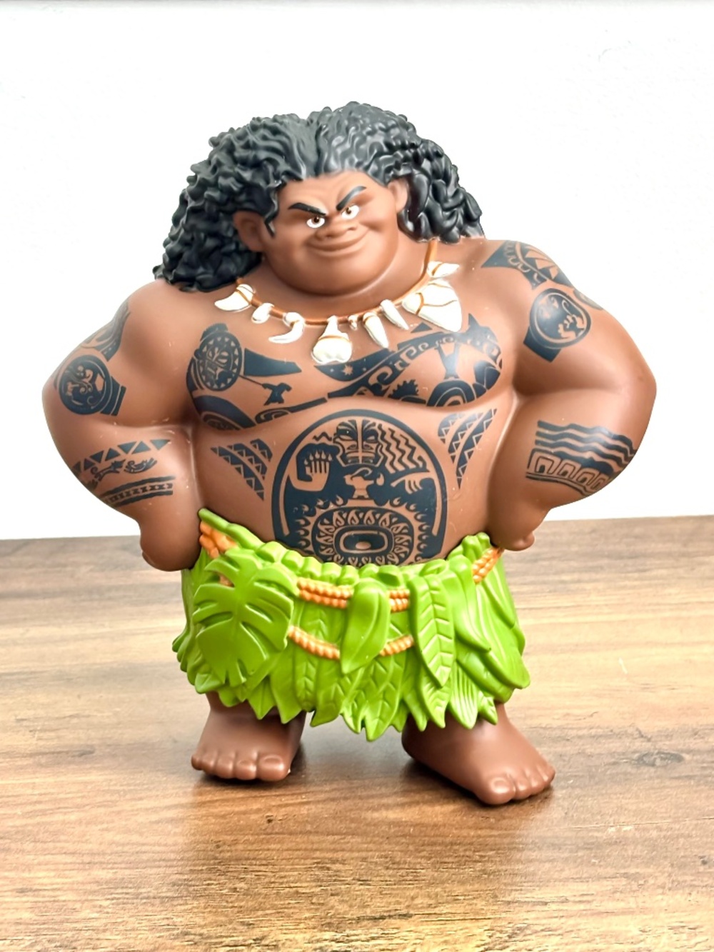 Disney Moana Mega Maui Doll Island Man 8" Hard Plastic Toy Action Figure Topper